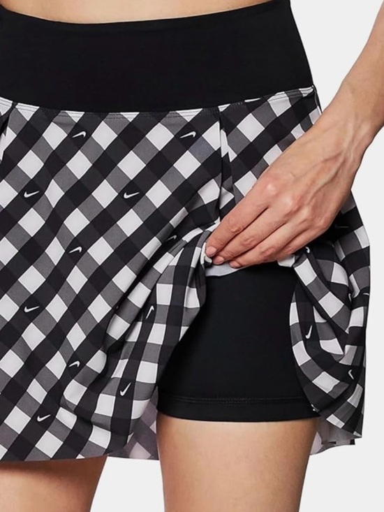 Nike Dresses & Skirts - Nike Black & White Gingham Tennis Skirt with Built-In Shorts